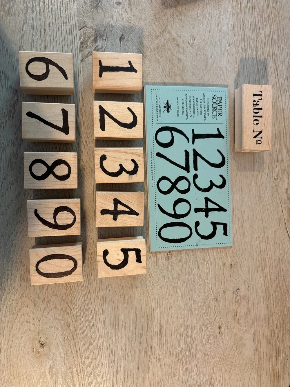 Paper Source Wooden Number Stamps with Black Numerals